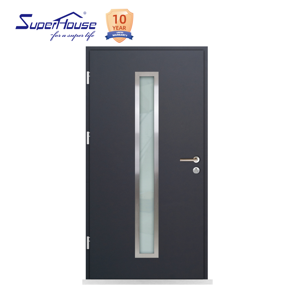 Security Main Pivot Front Doors For Aluminum Alloy Villa Modern Glass Windproof Customized Stainless Steel