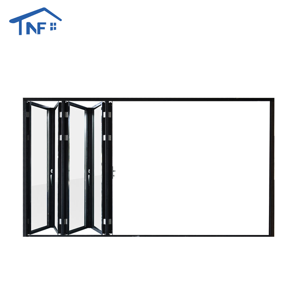 NFRC AS2047 Certified Factory Waterproof Soundproof Folding Aluminium Bifold LOW-E Double Glazing Glass Doors Bi-fold Patio Door