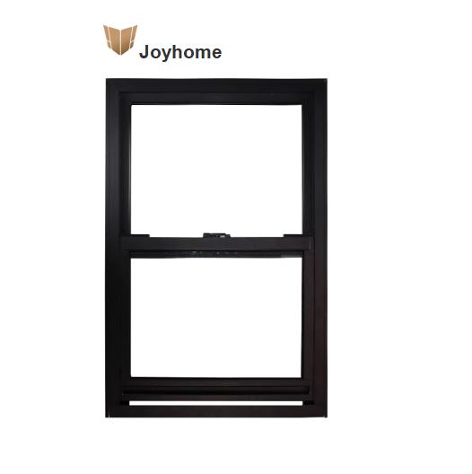 Hot Sale Single Hung Window Modern Design Black Aluminum Double Glazed Sliding Vertical Windows for Kitchen Use