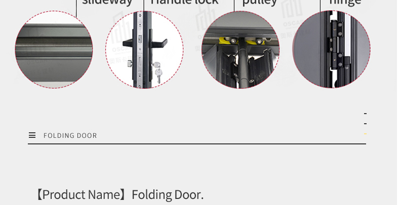 Aluminum Glass Folding Bifold Panel Door Cottage Interior Ideal European Homes and Small Spaces Folding Door