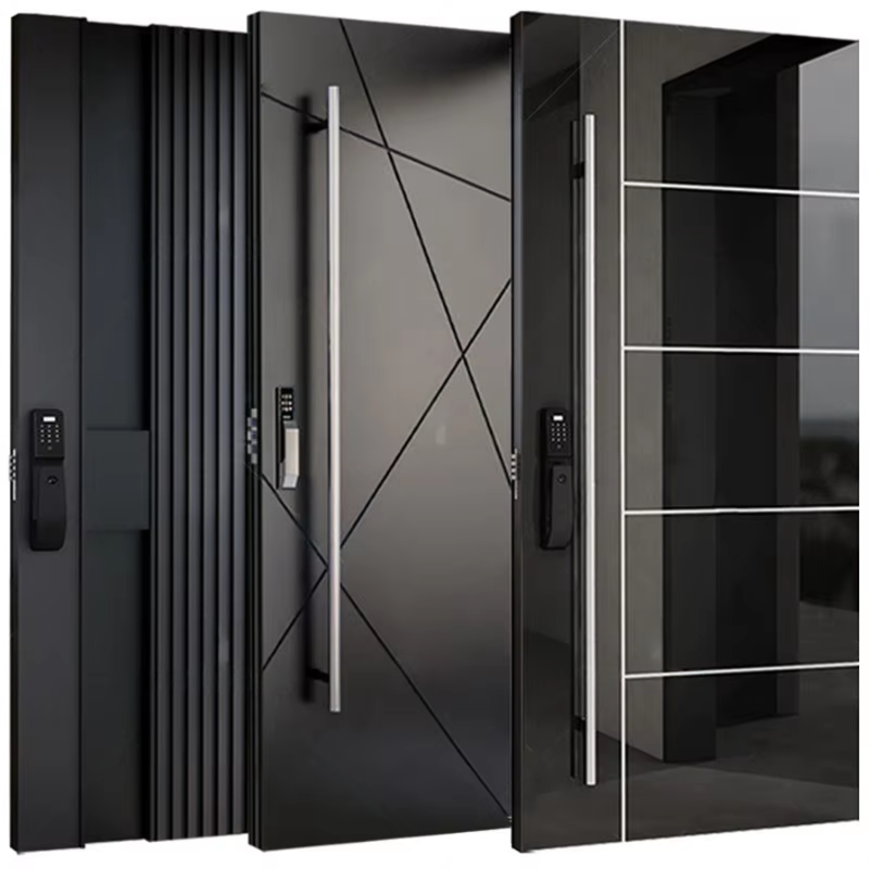 Alucasa Modern Design New Style Entrance Pivot Front Aluminum Door Luxury Villa Modern Glass Door For Houses