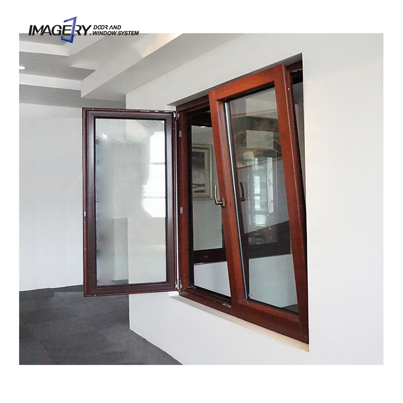 New Design Aluminium Commercial Windows and Doors Tilt and Turn Aluminum-clad Wood Window