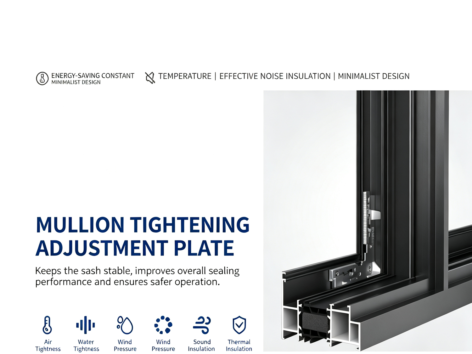 Anthracite Grey Aluminum Tilt and Turn Window, Thermal Break Casement Window for Modern Home