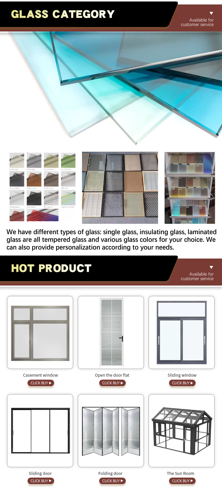 Product Options Range