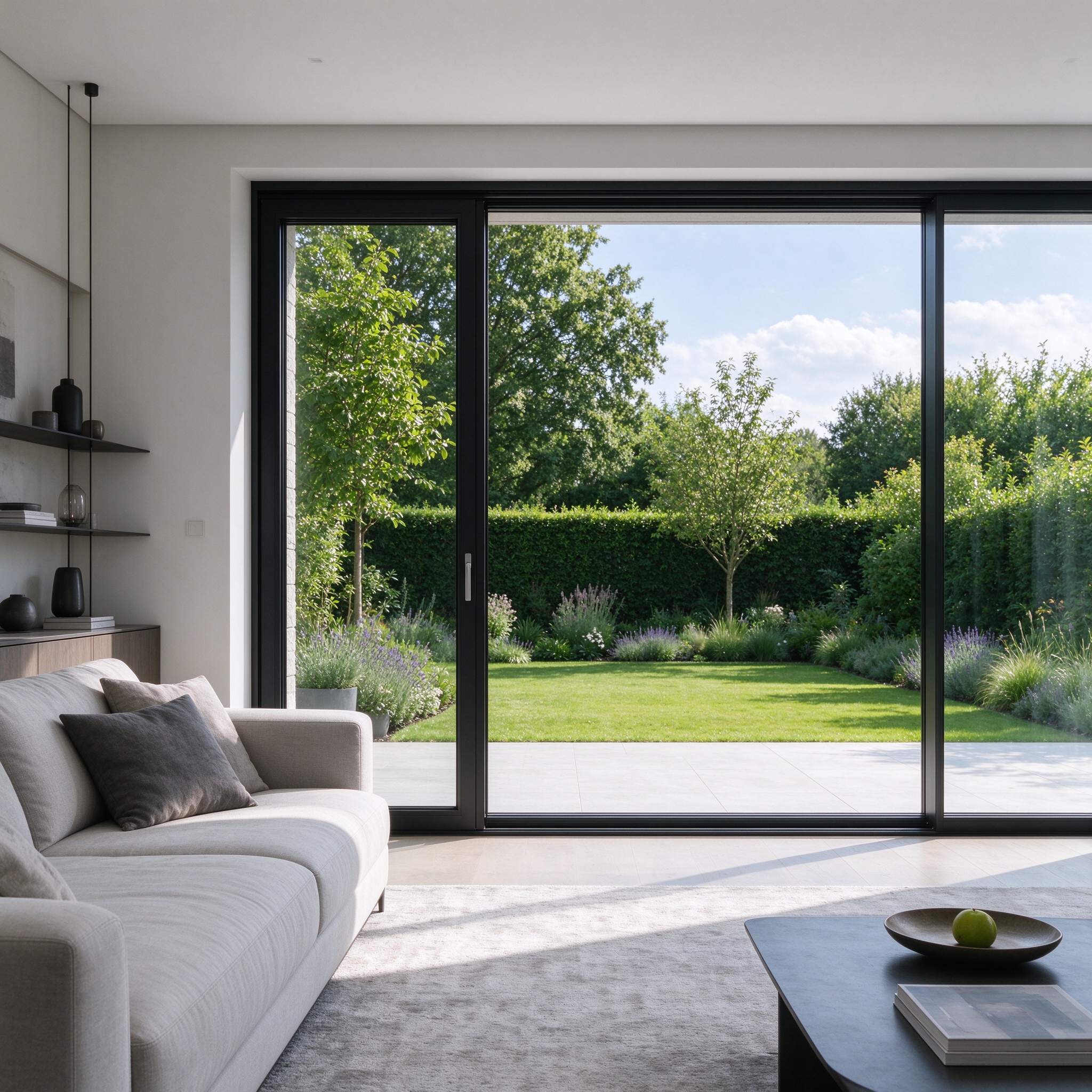 Anthracite Grey Aluminum Tilt and Turn Window, Thermal Break Casement Window for Modern Home