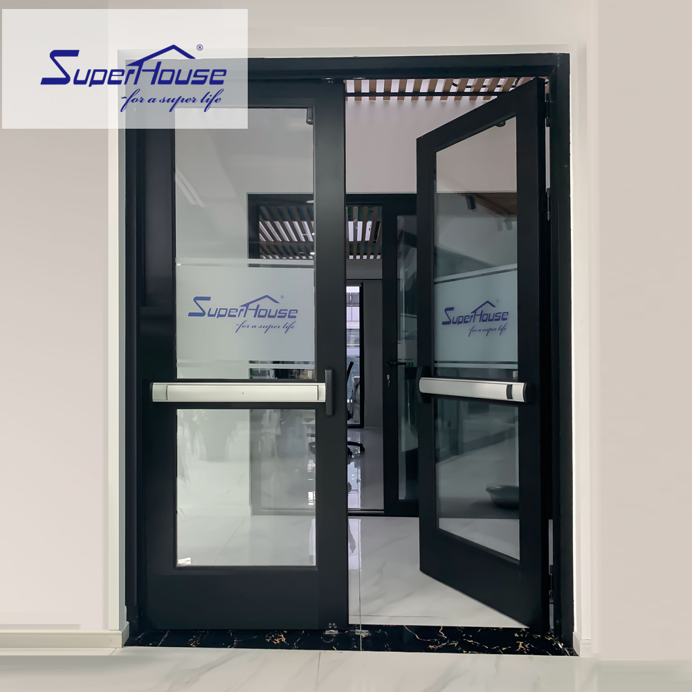 Modern Fire Rated 30/60/90/120 Minutes Steel Aluminum Glass Safety Escape Door For Interior Commercial Buildings Emergency Exit