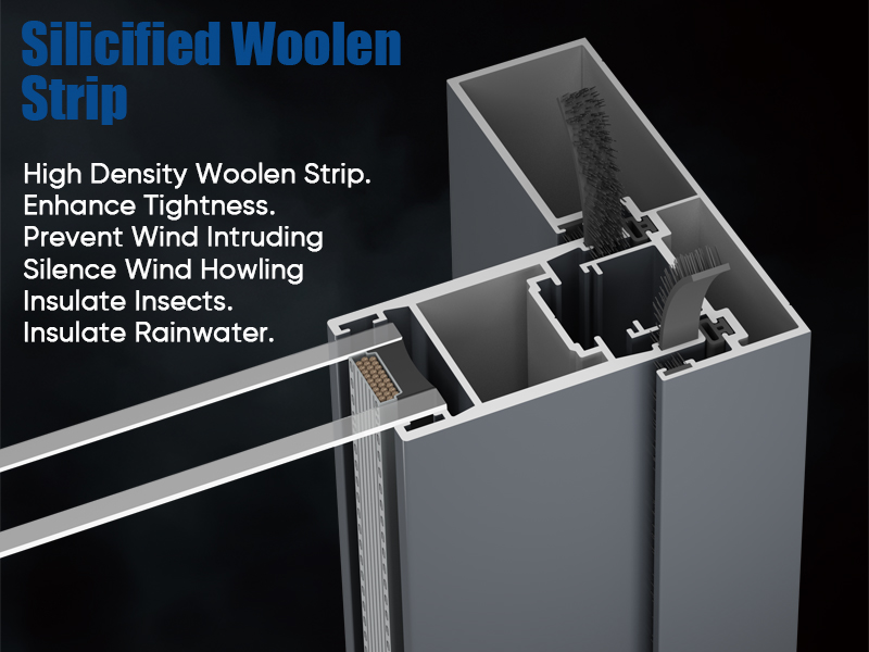 Stable Double Glass Soundproof Windproof Aluminium Heavy Duty Exterior Sliding Door
