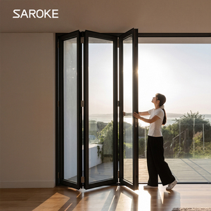 Villa Waterproof 6 Panels Aluminum Glass Folding Door