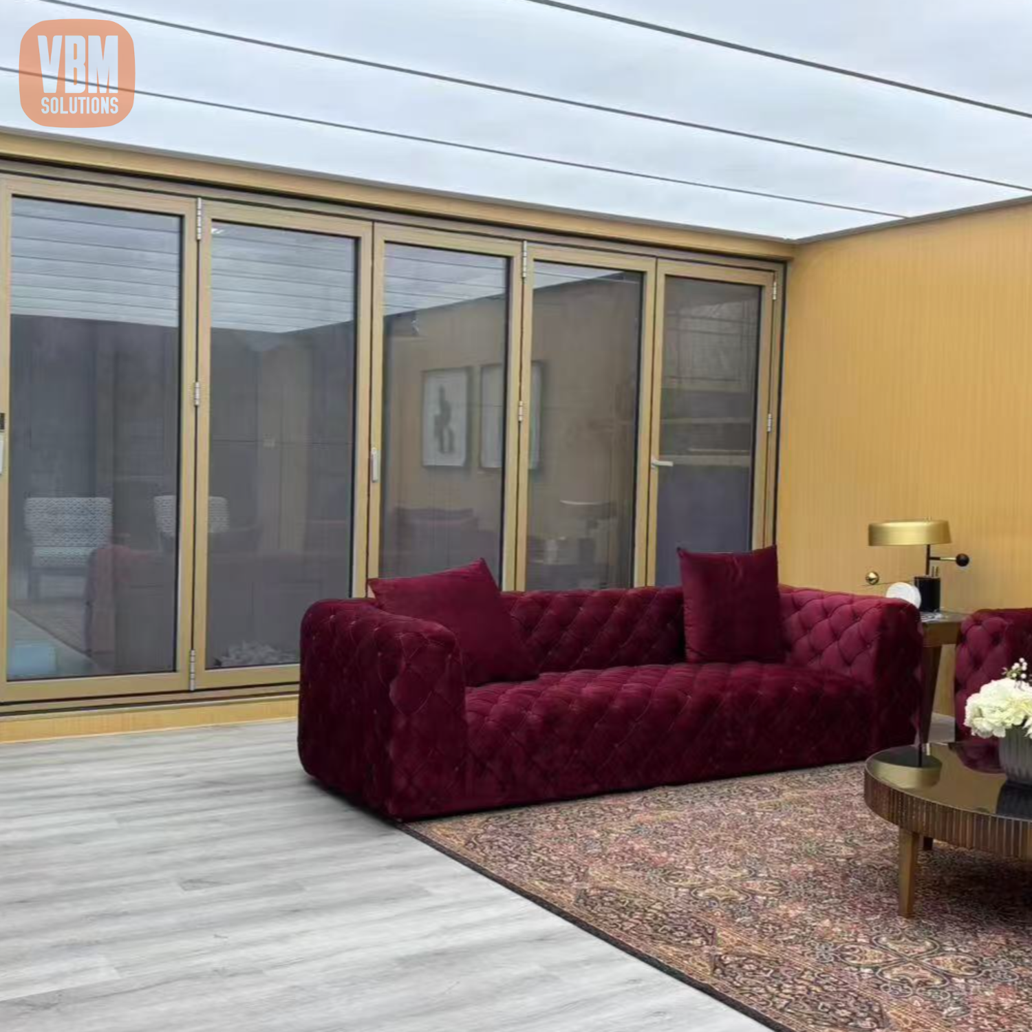 Custom Aluminum Glass Accordion Door Exterior Bi Fold Patio Doors Modern Aluminum Folding Doors for Building