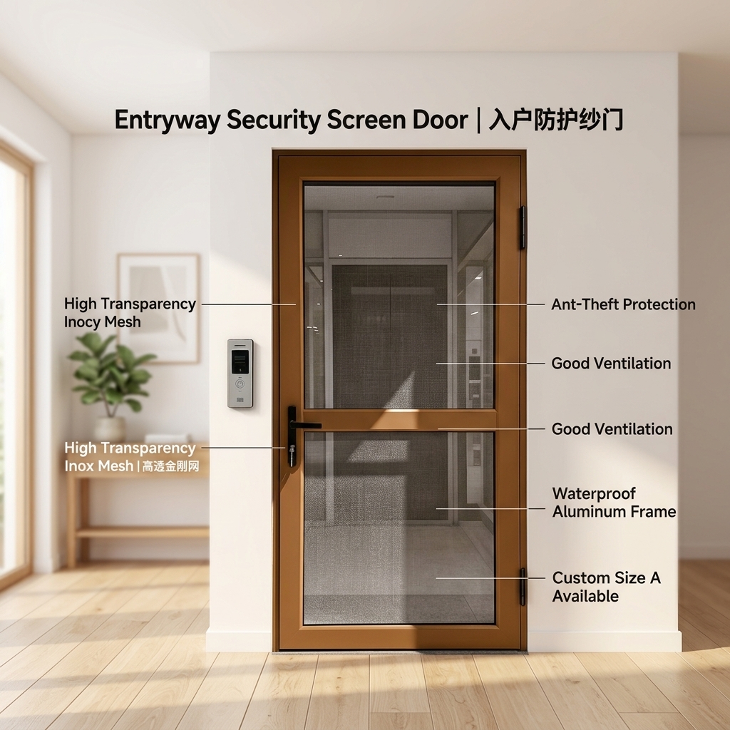 Seamless Welded Security Screen Door