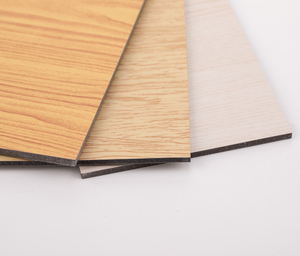 PVDF Coated Timber Look Modern Aluminum Composite Door 3mm/4mm ACP Sheets for Kitchen Bedroom Hotel Use Waterproof Lightweight