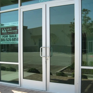 Aluminum Glass Commercial Modern Graphic Design Security Front Door