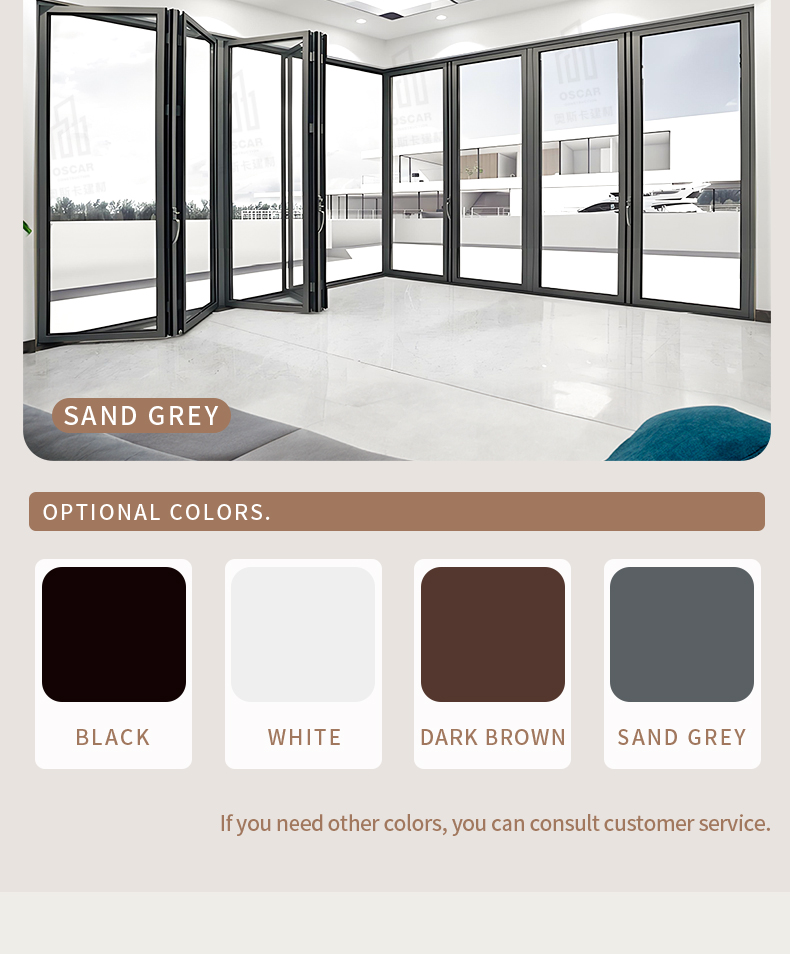 Aluminum Glass Folding Bifold Panel Door Cottage Interior Ideal European Homes and Small Spaces Folding Door
