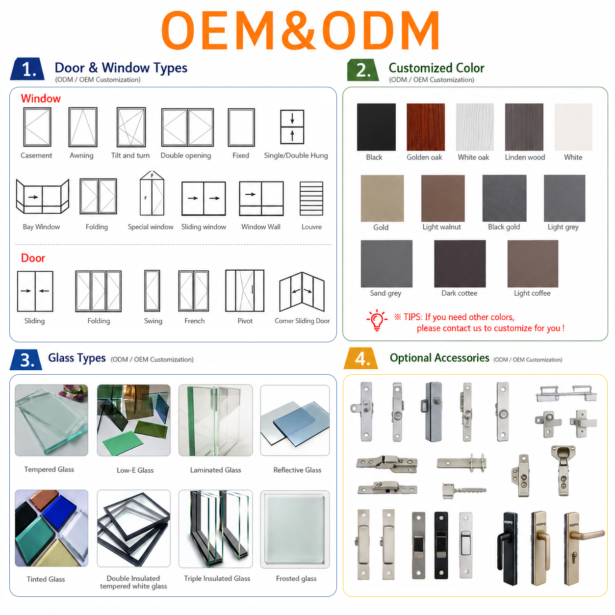 Safety Glass Aluminum Bi Folding Door Heavy Duty Frame Wide Opening Modern Design Stable Folding Door