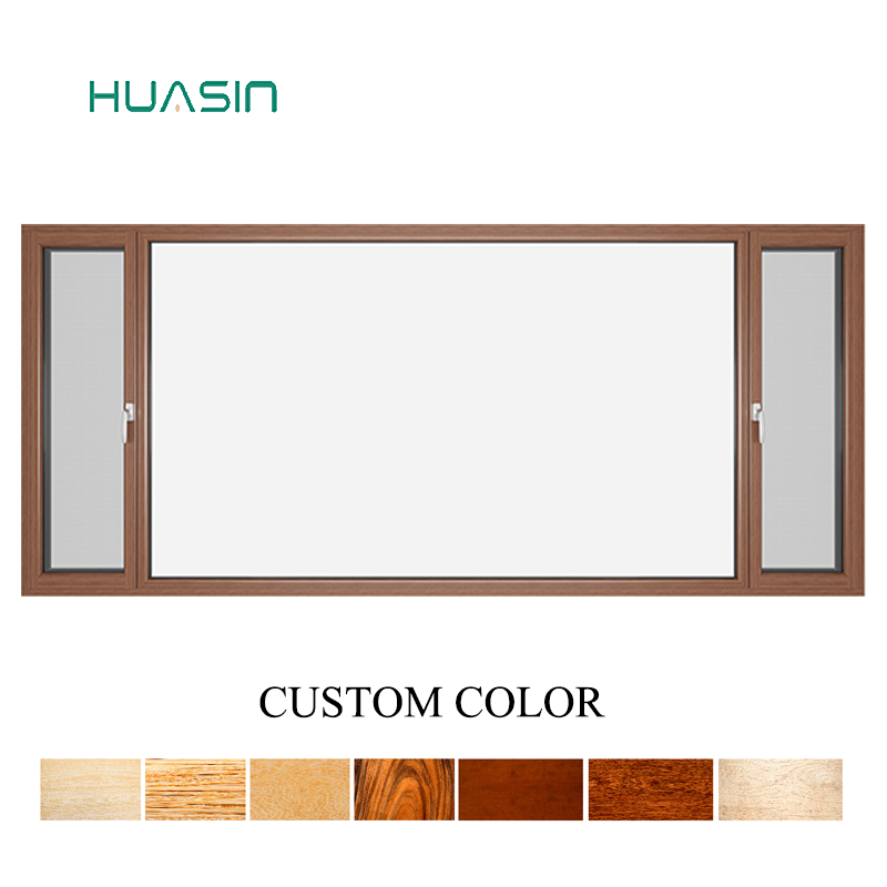 Huasin Factory Direct USA Standard 2026 Custom Factory Energy Efficient Aluminum Clad Inward-opening Doors and windows