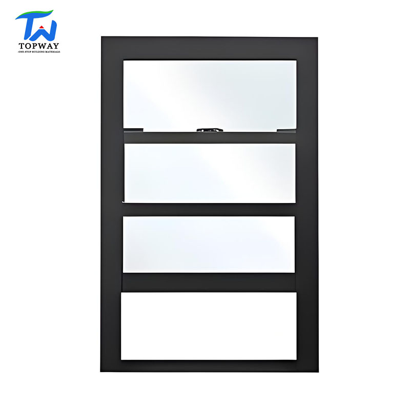 Topway High-Performance Best Price Glazed Sash Windows Aluminum Vertical Sliding Window Double-Hung &amp; Single-Hung Windows