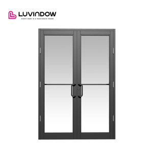 Seattle Convenience Store Custom Aluminum Storefront Double Glazed Glass Entrance Security Door