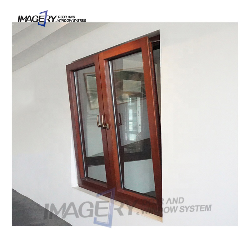 New Design Aluminium Commercial Windows and Doors Tilt and Turn Aluminum-clad Wood Window