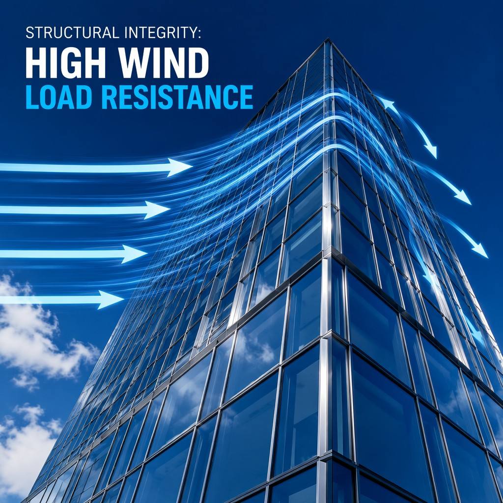 Modern Design Outdoor Aluminum Frame Curtain Wall Building Tempered Glass Window Wall Facade Double Glazed Curtain Wall