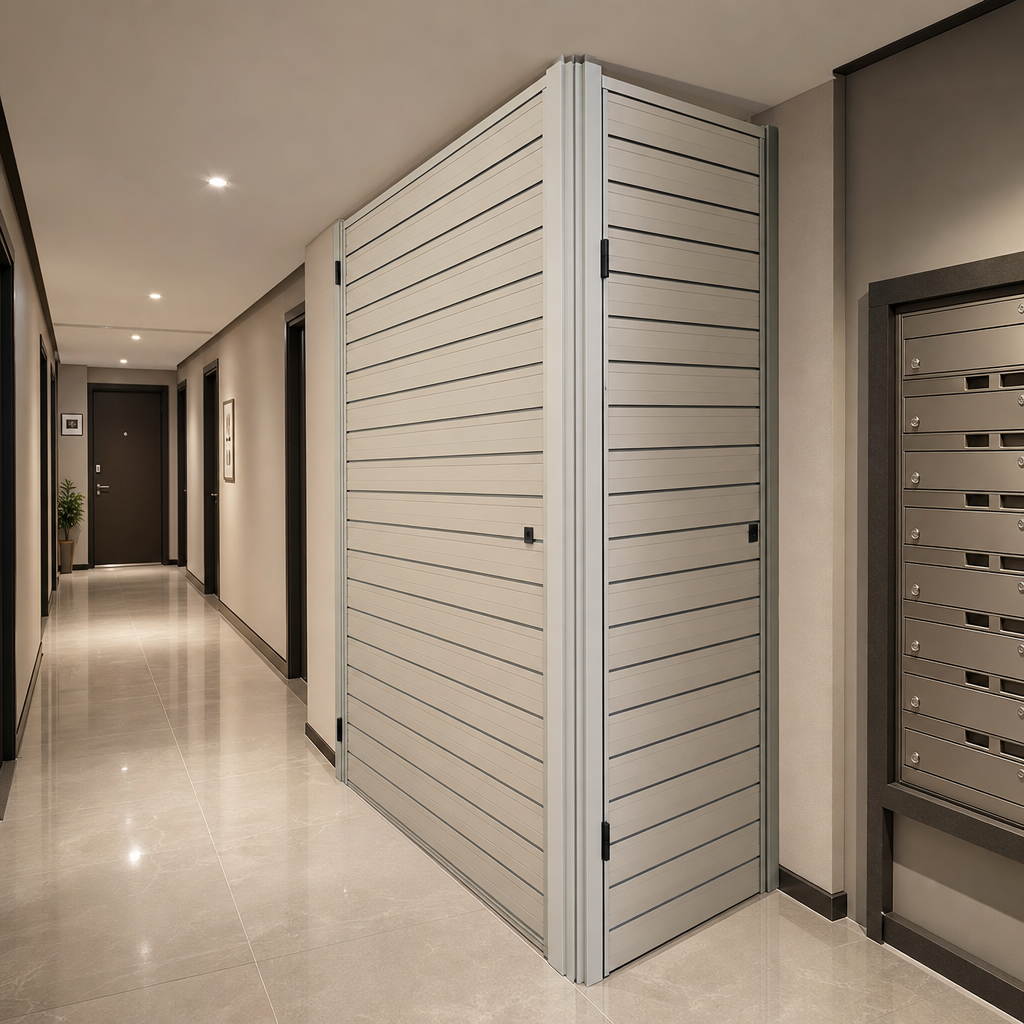 Custom Modern All Aluminum Fireproof Door Fire Rated Interior Exterior Entrance Metal Door for Residential Building