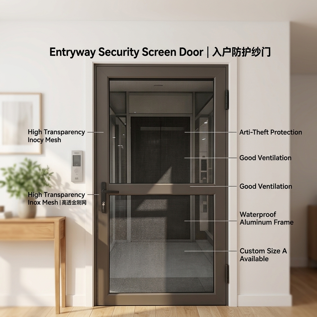 Seamless Welded Security Screen Door