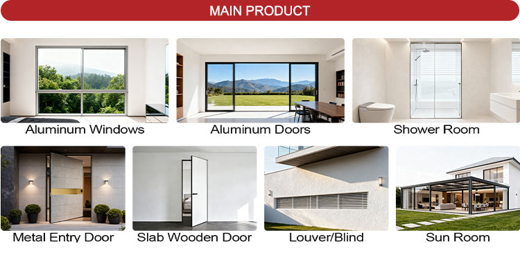 Aluminum Alloy Sliding Doors Sound Heat Insulation Minimalist Design 5-Year Warranty OEM/ODM Customization Interior Hotel Living