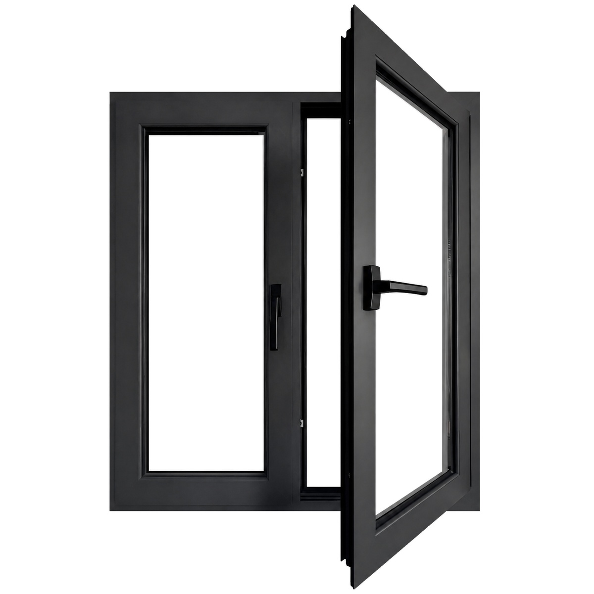 Custom Made Thermal Break Modern Brown Aluminum Windows &amp; Doors Triple Insulated Glass For Bedroom Villa Hotel Use-Energy Saving
