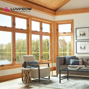 Weatherproof Hand Crank Aluminum Clad Wood Window for Luxury Villas