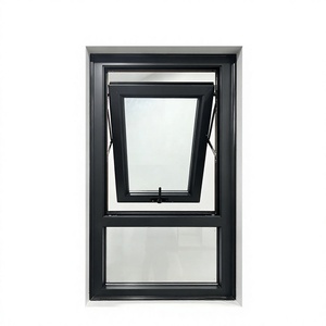 Outward Opening Bottom Hung Aluminum Window Insect Screen Waterproof Ventilation Triple Insulated Glass 5 Year Warranty Custom