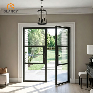 Heritage Style Exterior Black Aluminium French Doors External Glass Door