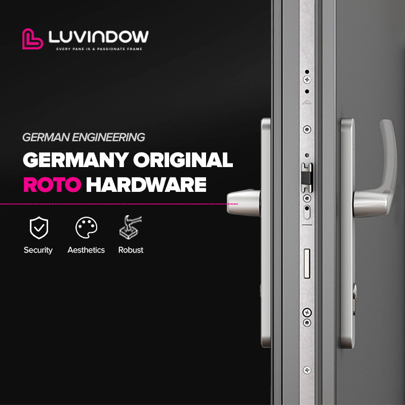 LUVINDOW Energy Star Rated Frosted Glass Privacy Front Entry Doors for Houses Apartments Living Rooms Hotels Villas