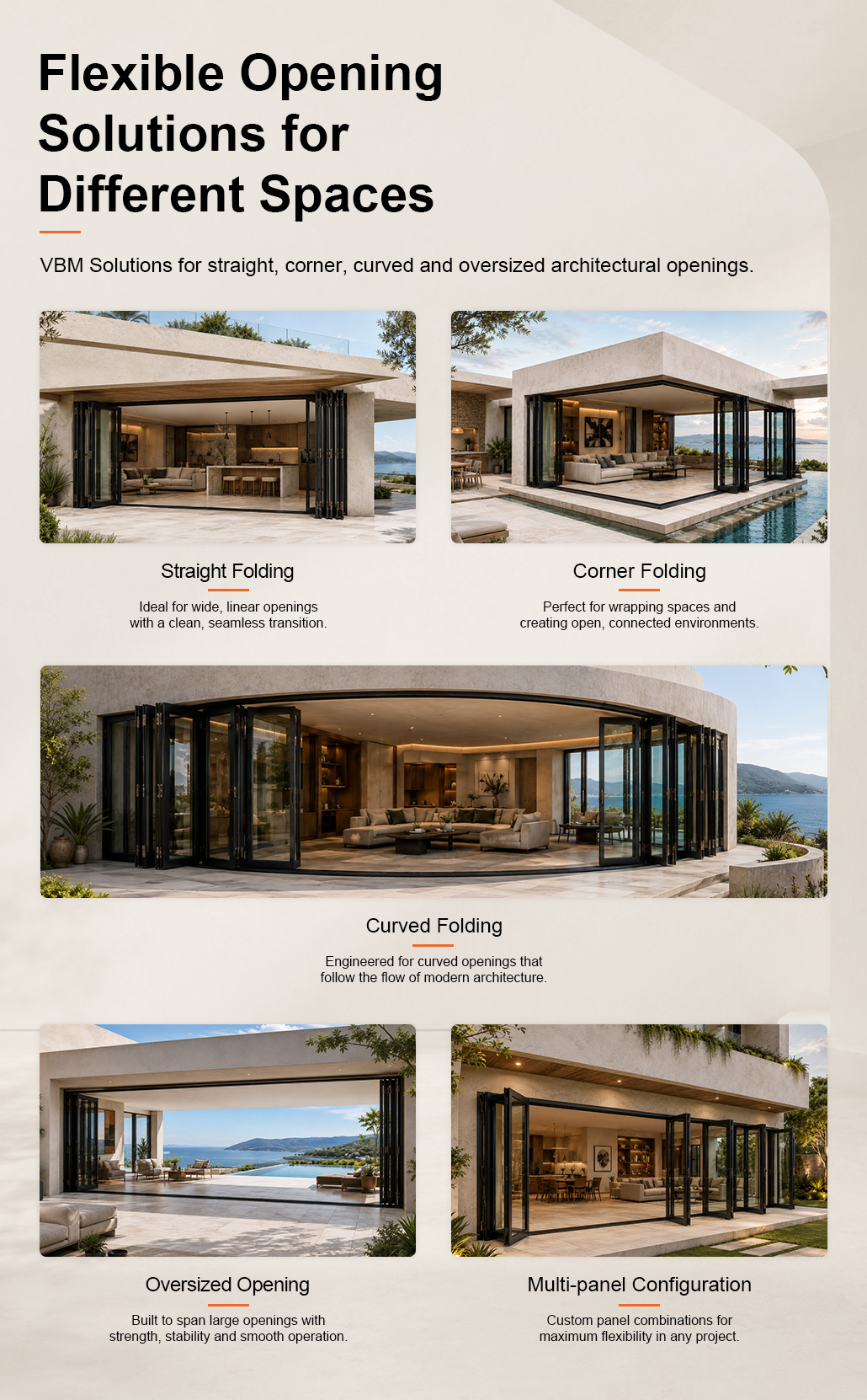 Custom Aluminum Glass Accordion Door Exterior Bi Fold Patio Doors Modern Aluminum Folding Doors for Building