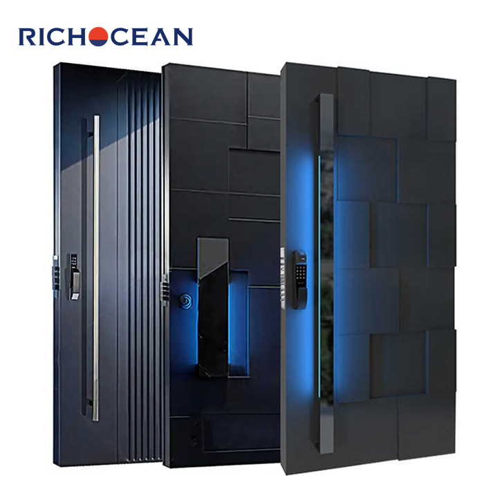 Richocean Luxury Bulletproof lamborghini Front Entry Door Aluminum Storm Security Voordeur Residential Doors