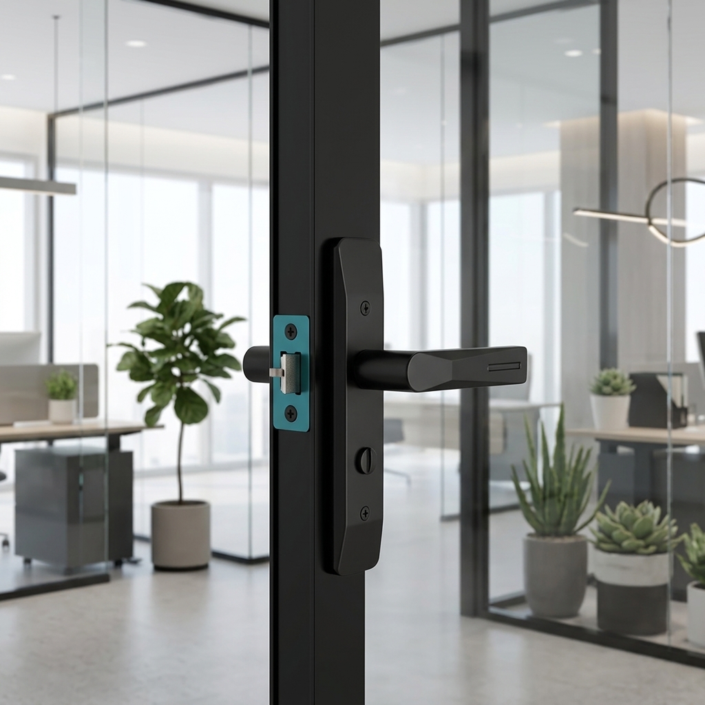Commercial Anti Mold Waterproof Modern Minimalist Glass Aluminum Frame Bathroom Door for Home