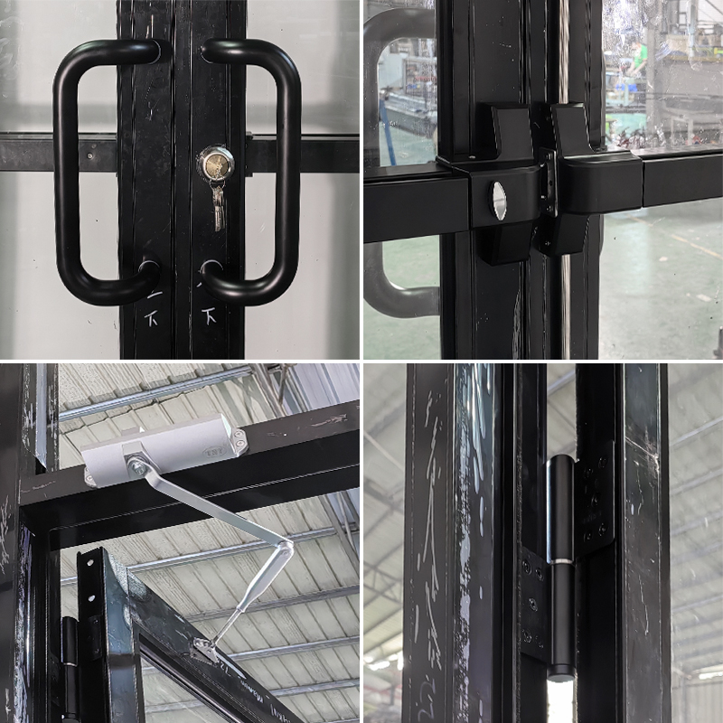 Modern Commercial Storefront Door Glass Swing Entry Aluminium Door