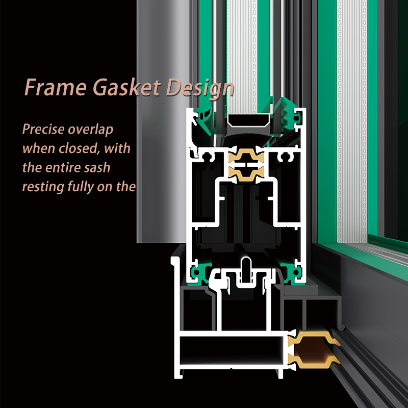 OUNA Great View Luxury Double Tempered Safety Glass Slim Bezel Frame Lift Sliding Doors Aluminum Sliding Patio Door