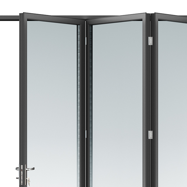Heavy-Duty Aluminium Bifold Fold Door For Commercial &amp; Residential Spaces - Durable Bifold Partition With Safety Glass