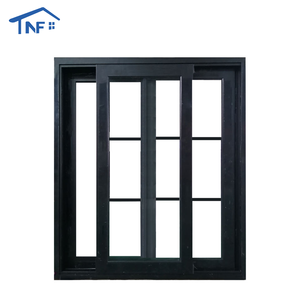 Custom NFRC AS2047 Thermal Break Aluminum Waterproof Double Tempered Low-e Glass Double Tempered Glass French Sliding Windows