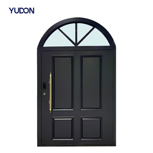 YUDON DOOR Aluminum Glass Door Entrance With Smart Lock Anti Rust Anti Theft Fire Rated Front Doors