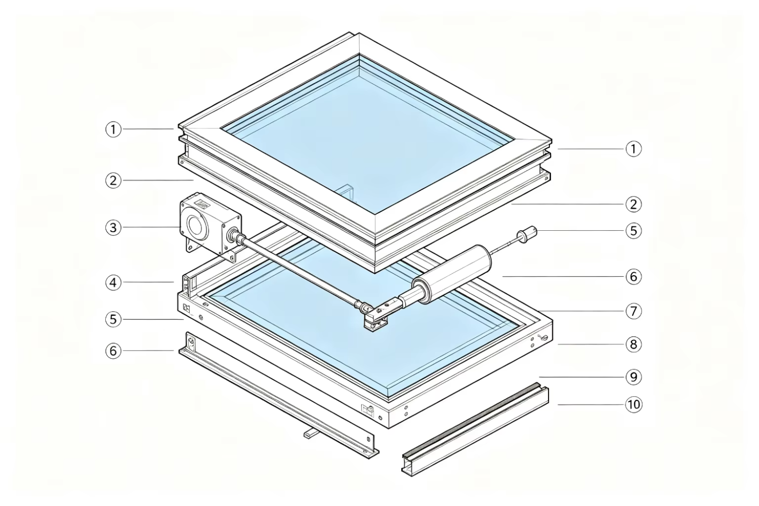Automatic Vertical Opening Thermal Break Aluminum Alloy Sloped Roof Waterproof Laminated Glass Louver Roof Window Graphic Design