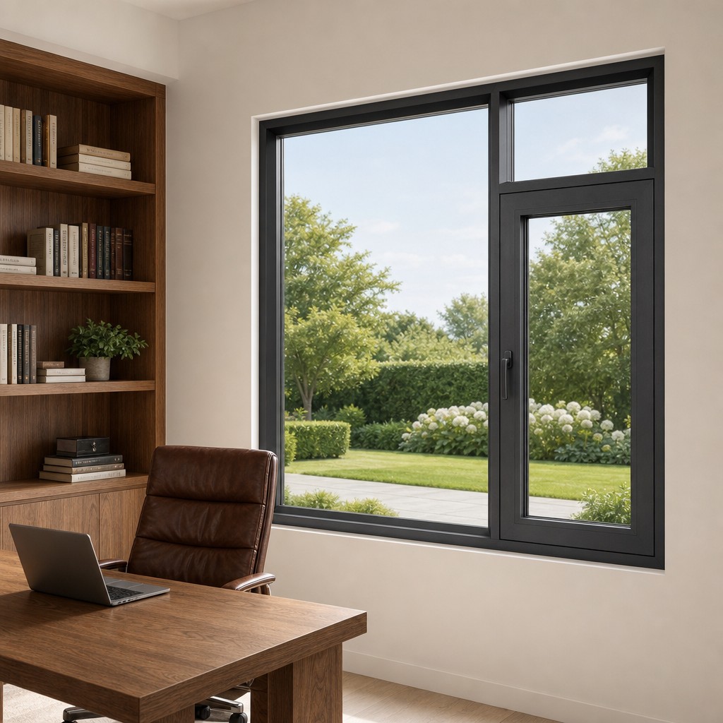 Casement Windows Doors with Tempered Glass Triple Glass for Modern Houses Hotels Villas &amp; Kitchens-Custom Made Aluminum Alloy