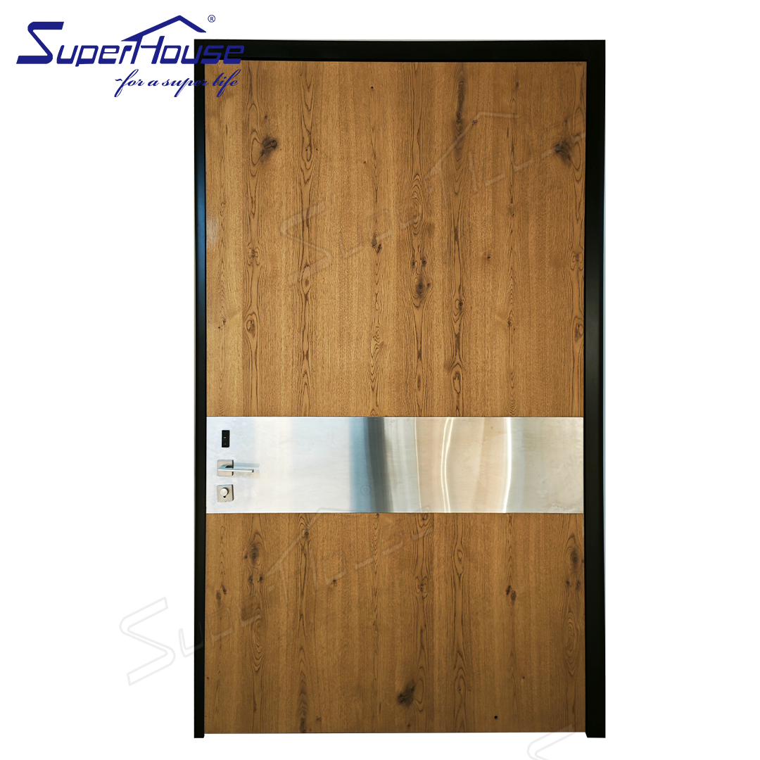 Security Main Pivot Front Doors For Aluminum Alloy Villa Modern Glass Windproof Customized Stainless Steel