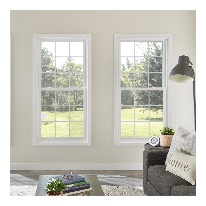 Aluminum American Style Top Hung Sash Window Vertical Sliding Double Single Hung Windows