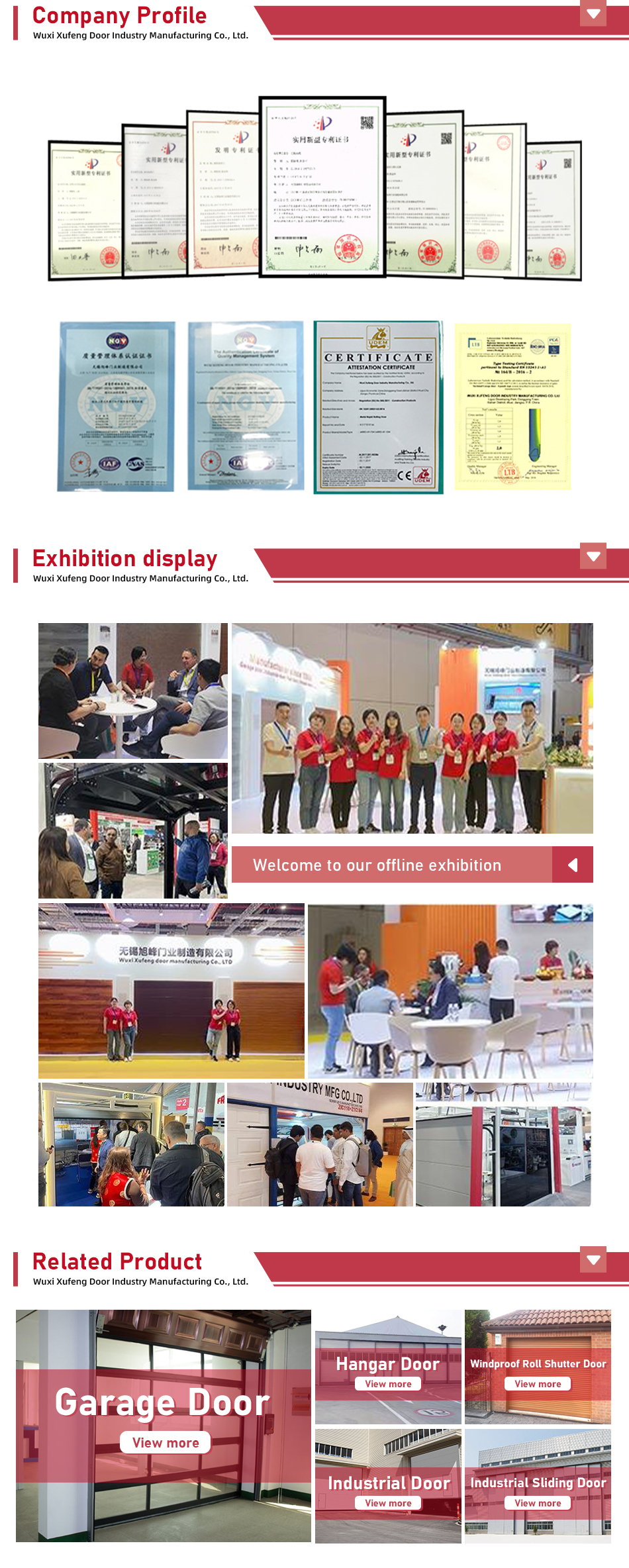 Product line showcase