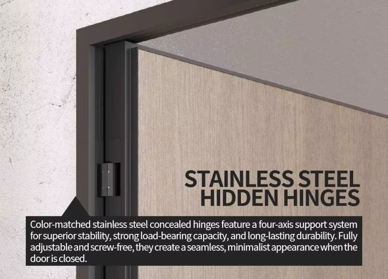Premium Luxury Fire Rated Frameless Hidden Leather Finish Aluminium Interior Door for High-End Residential Project