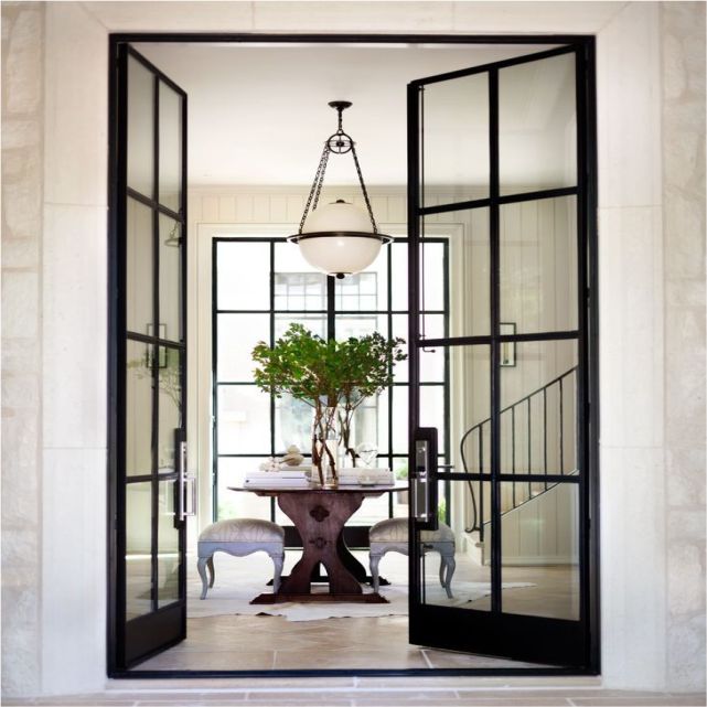Exterior Crittall Doors Aluminium Arch Doors Steel Look Slimline Arch Top Aluminum Glass Door