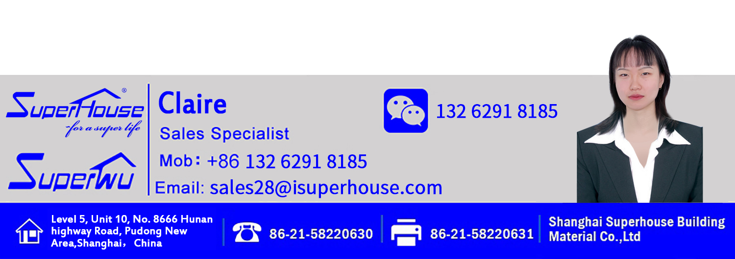 Superhouse AS2047/NFRC Certified Modern Slim Frame Aluminium French Door for Entry