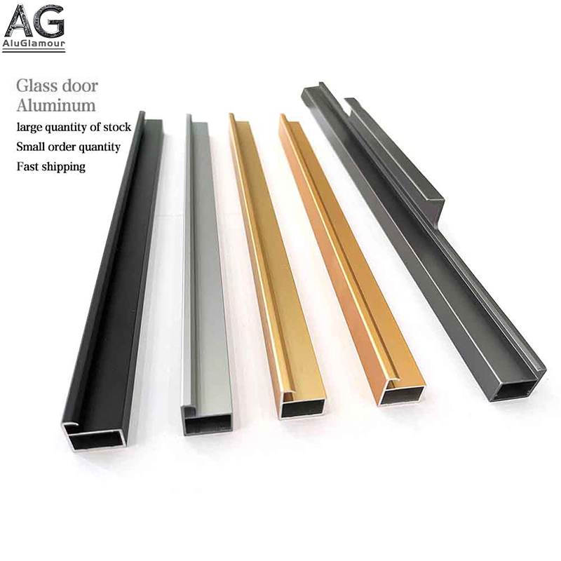 Modern Aluminum Glass Closet Door Minimalist Wardrobe Sliding System Frame