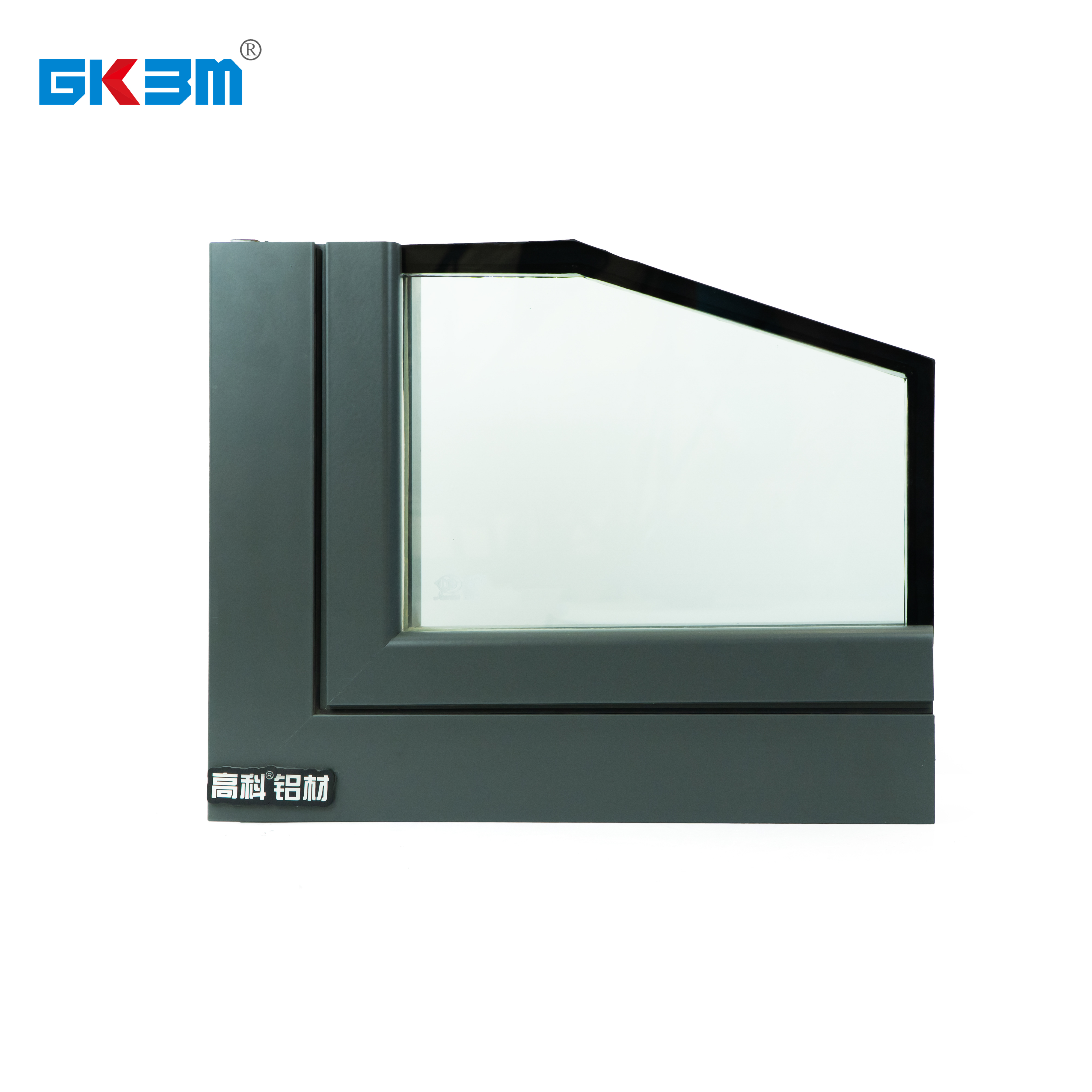 China GKBM Anthracite Grey Double-glazing Thermal Break Aluminum Casement Window