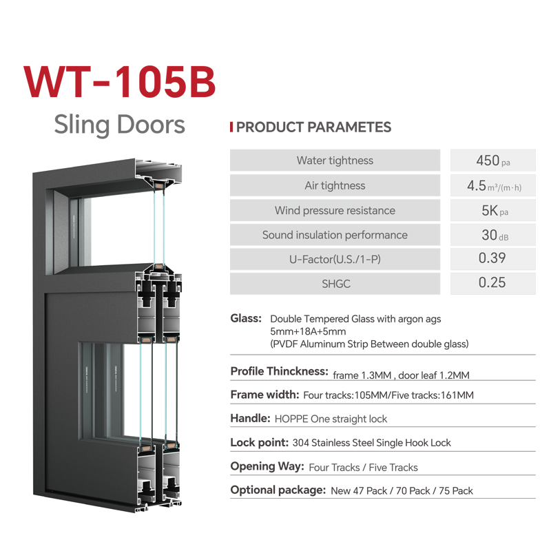 DERCHI NRFC American and Elegant Soundproof Aluminum Sliding Door Hurricane Impact Sliding Door